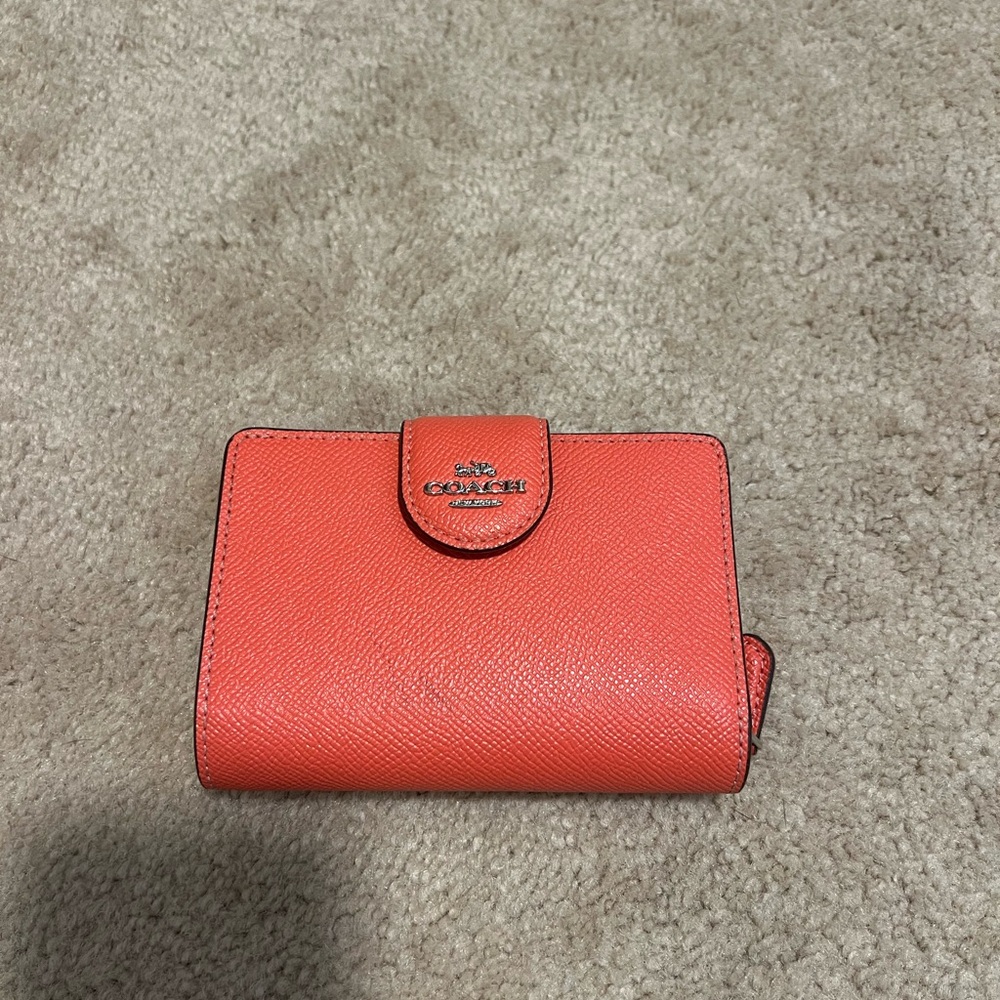 Coach Vibrant Coral Wallet